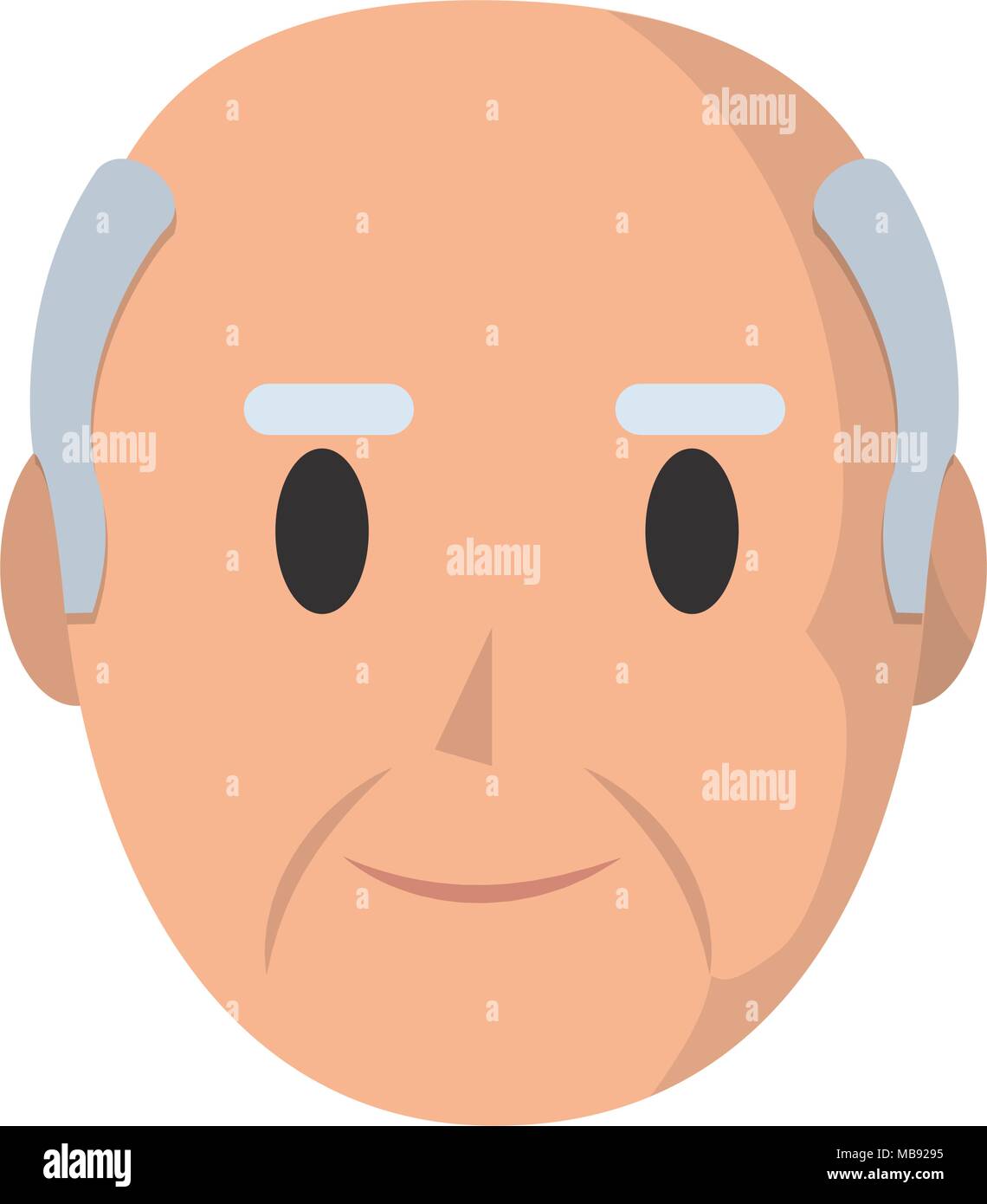 elderly man head with hair design Stock Vector Image & Art - Alamy