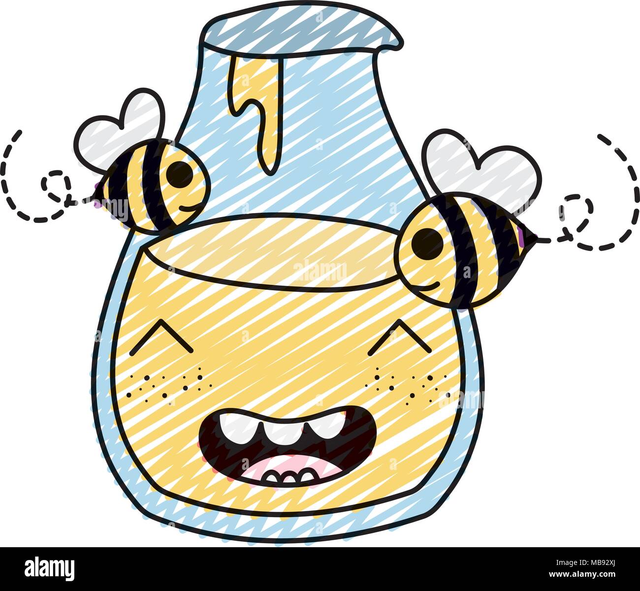 Honey Jar Illustration Stock Photos & Honey Jar Illustration Stock