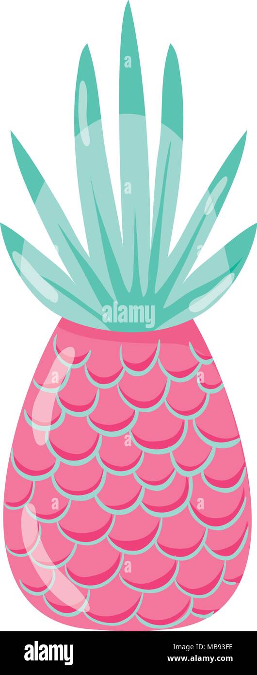 healthy pineapple delicious organic fruit Stock Vector Image & Art - Alamy