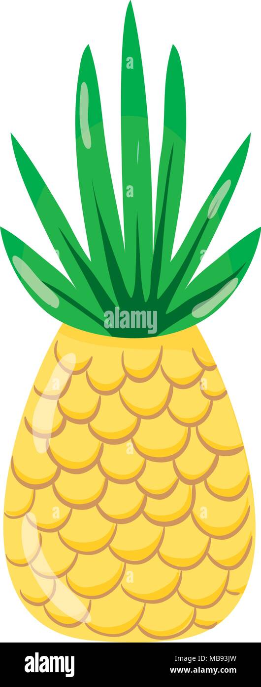 delicious tropical pineapple organic fruit Stock Vector Image & Art - Alamy