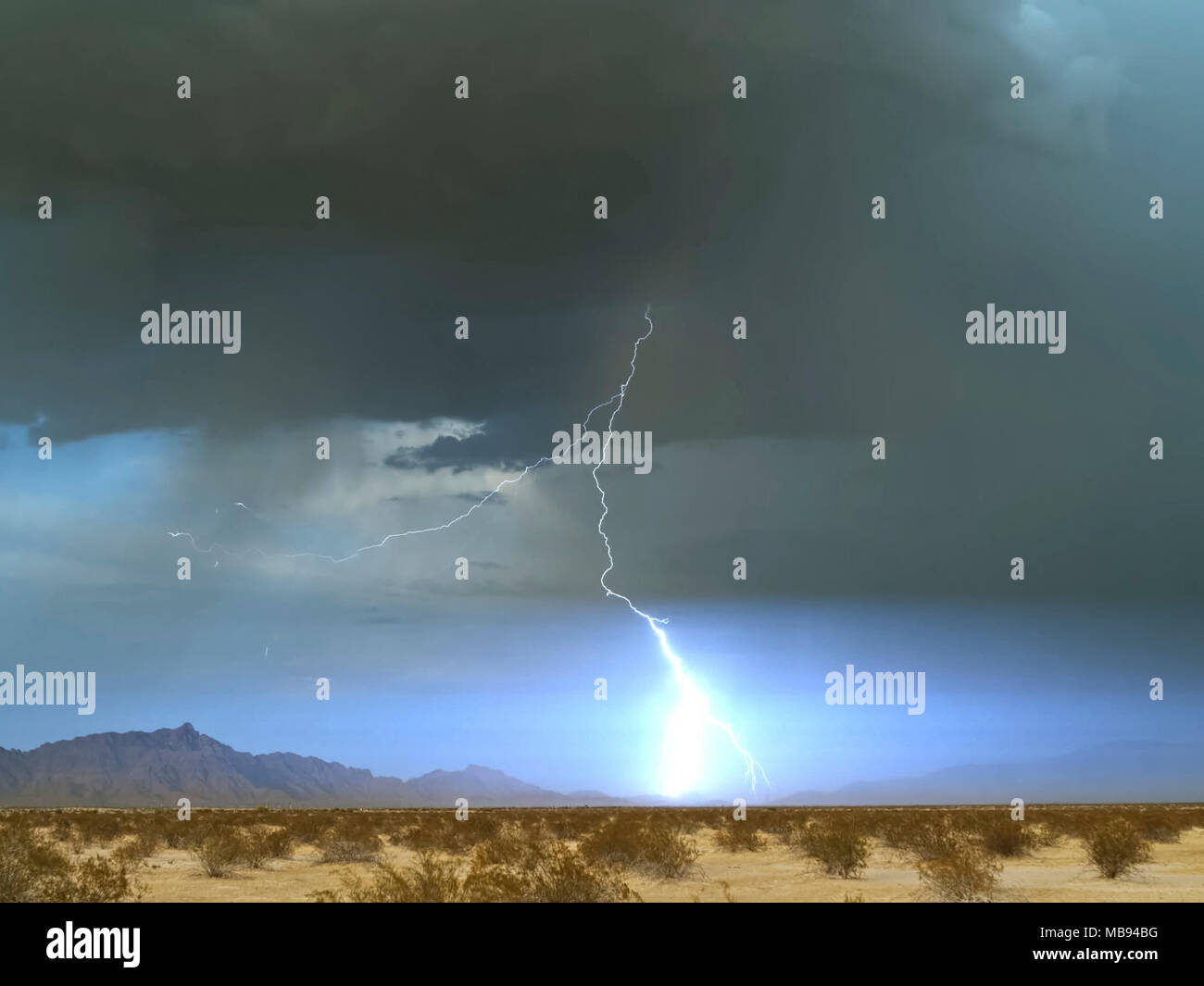 Lightning in the sky. Electric discharges in the sky Stock Photo Alamy