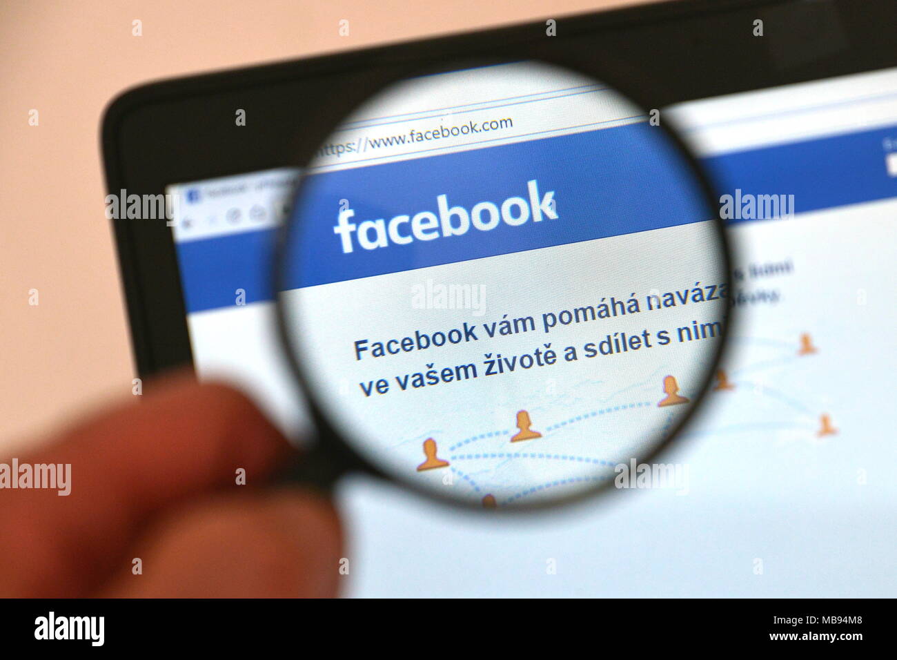 Facebook website login Stock Photo - Alamy