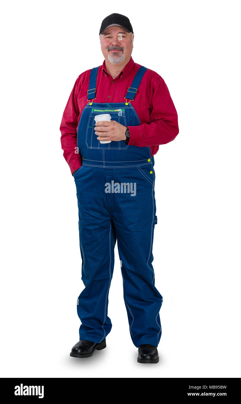 Overalls man overweight hi-res stock photography and images - Alamy