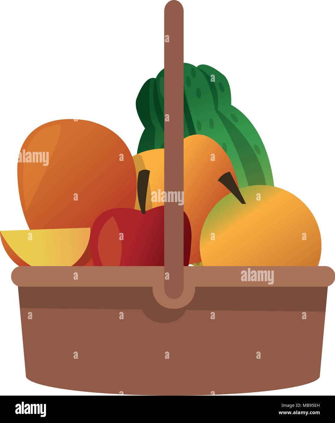 Fruits basket cartoon Stock Vector Image & Art - Alamy