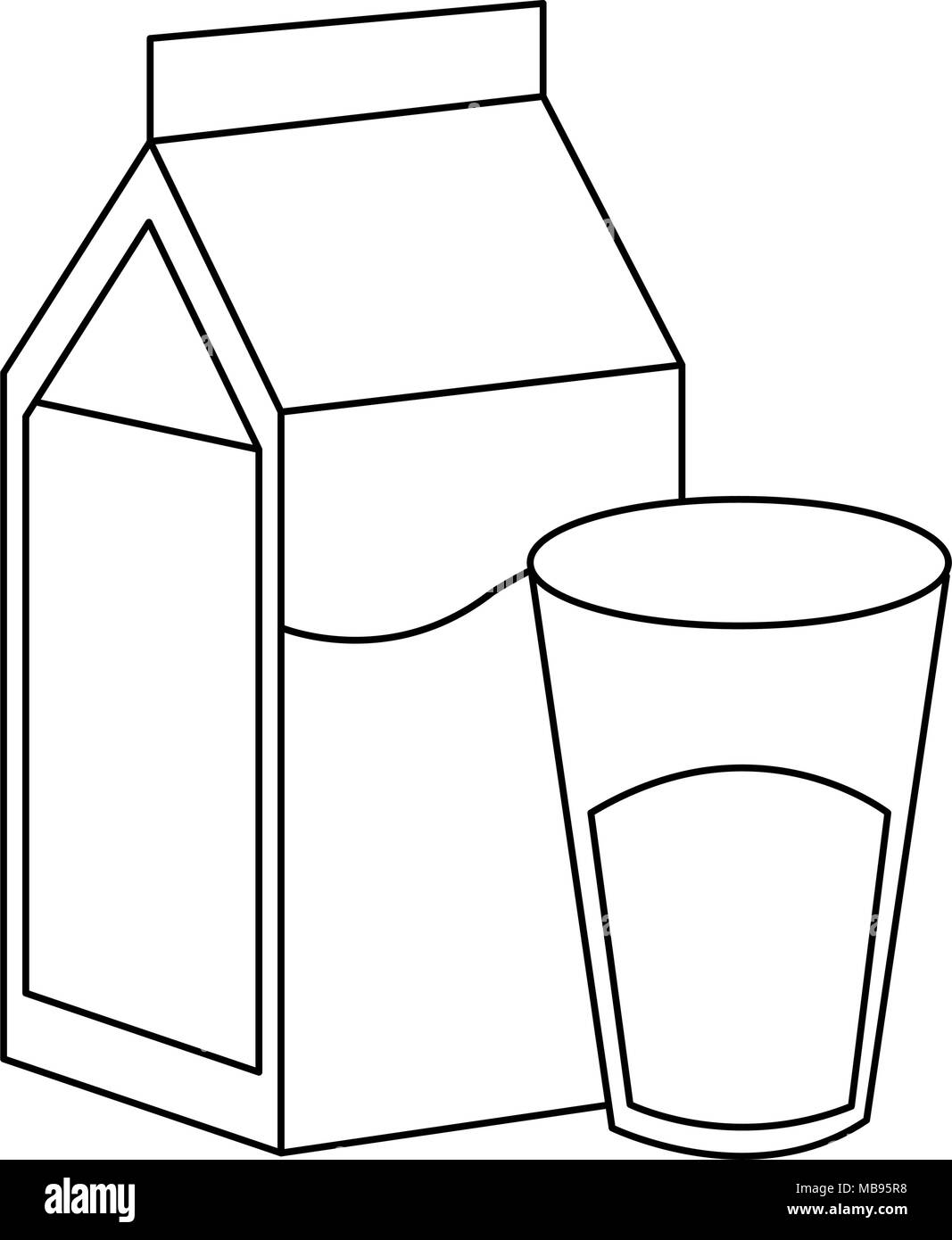 Milk glass packaging Black and White Stock Photos & Images - Alamy