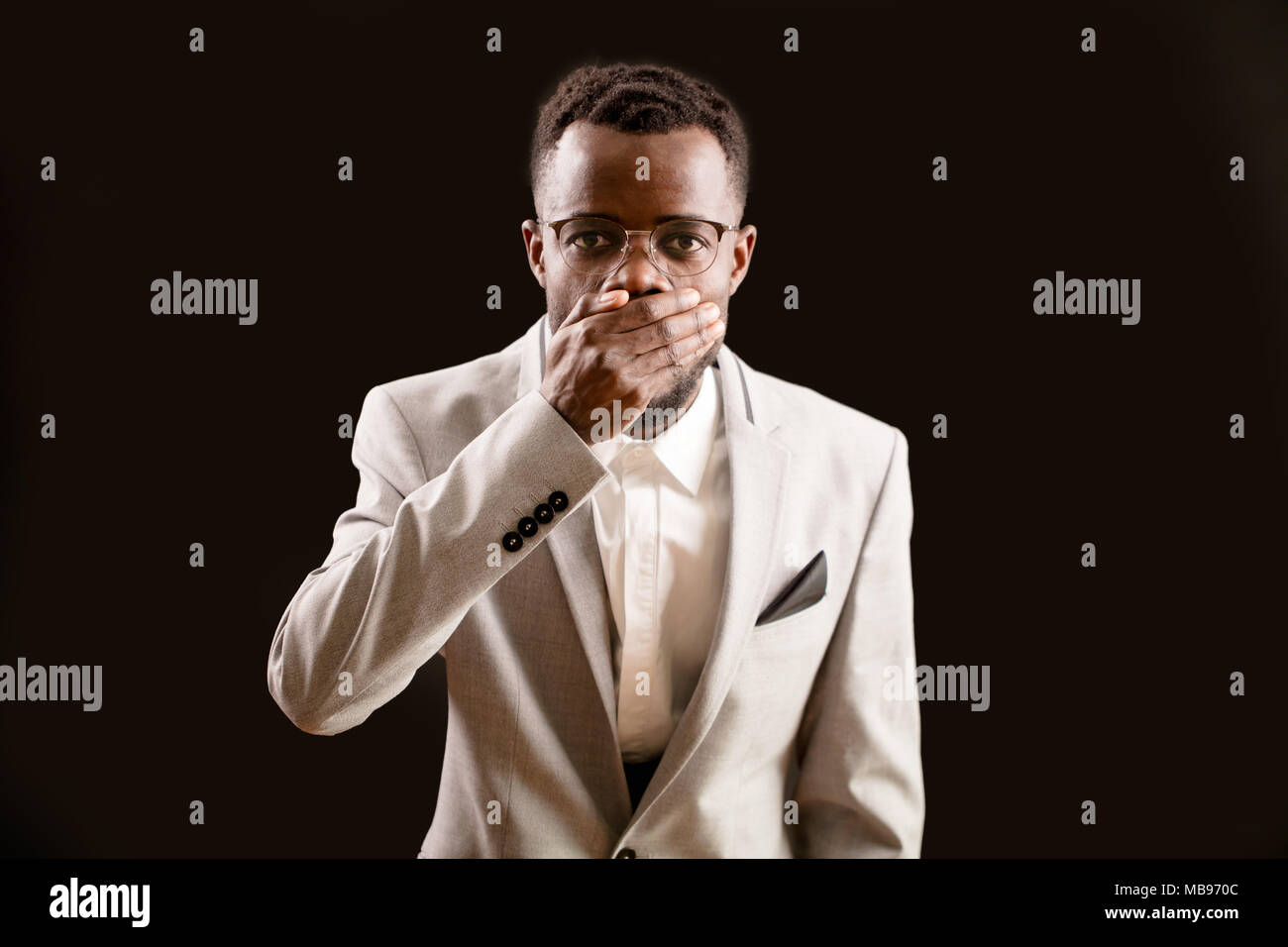 Black man eyes shut close up hi-res stock photography and images - Alamy