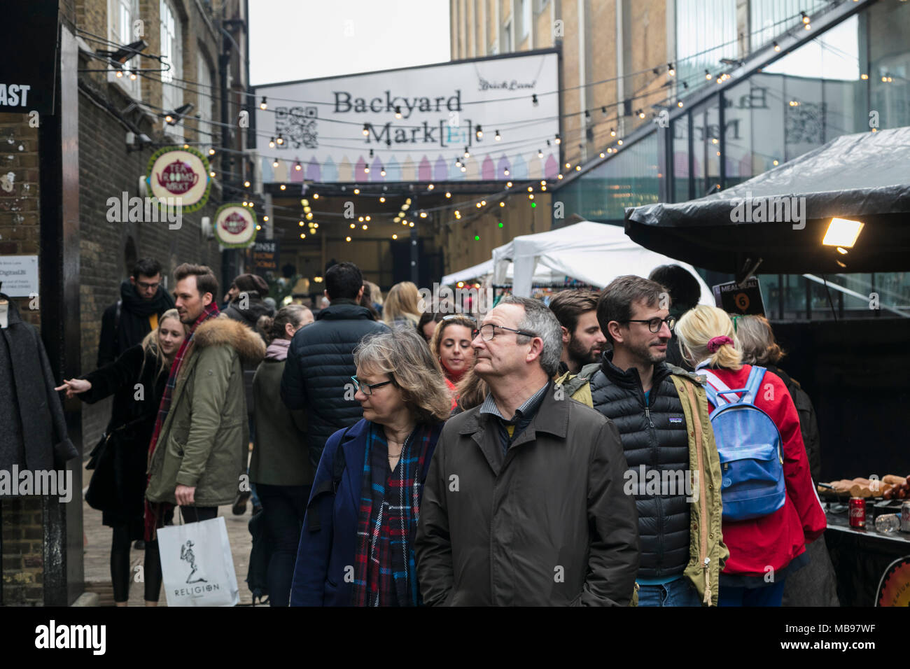 Backyard Market Brick Lane Shoreditch London Stock Photo
