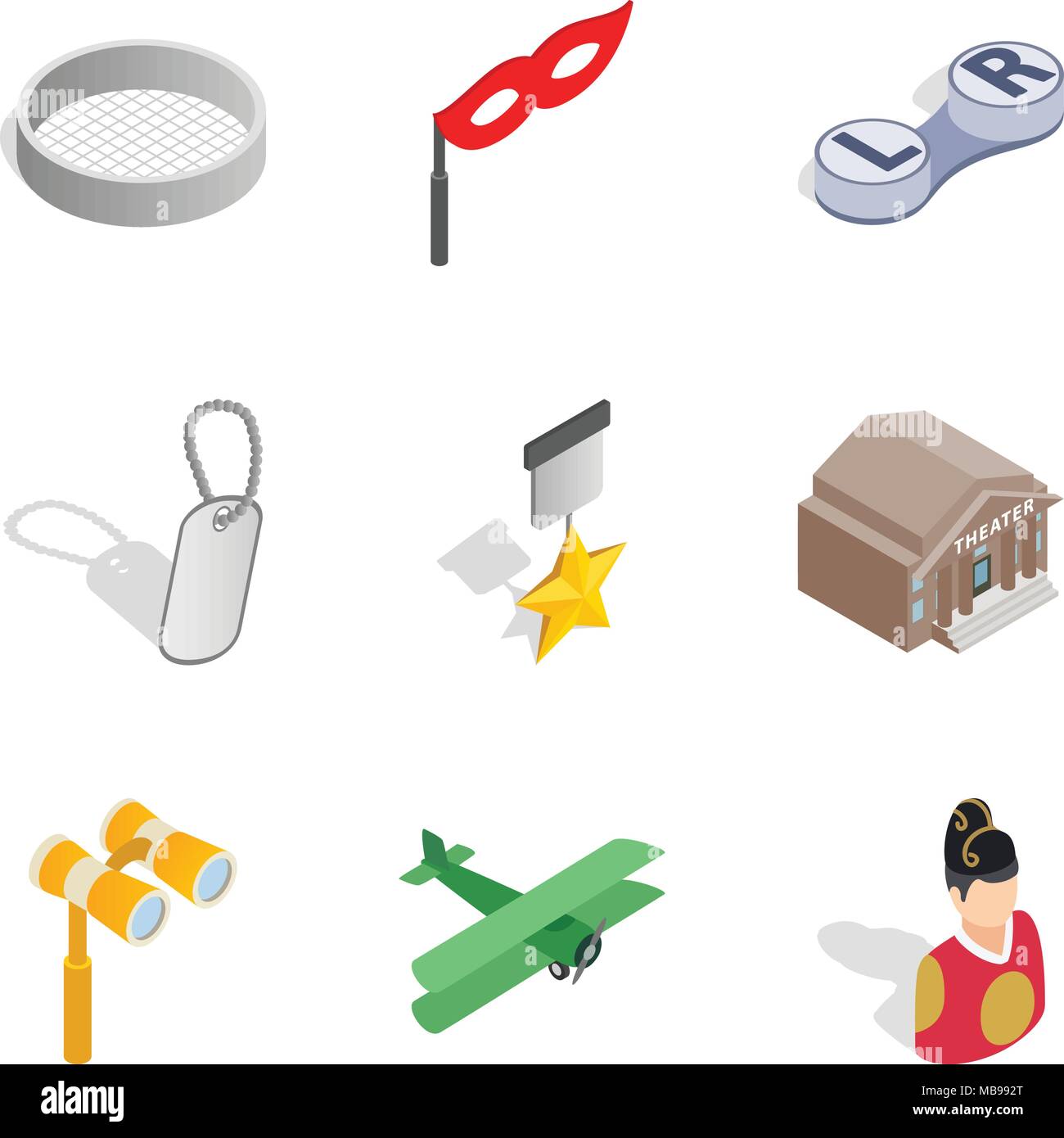 Delicacy icons set, isometric style Stock Vector