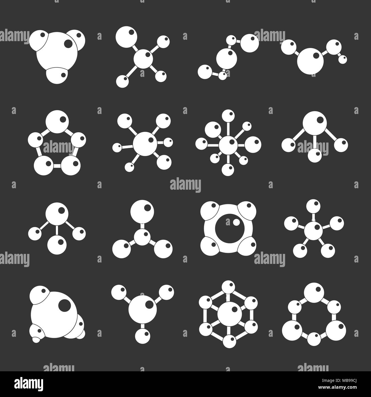 Molecule icons set grey vector Stock Vector Image & Art - Alamy