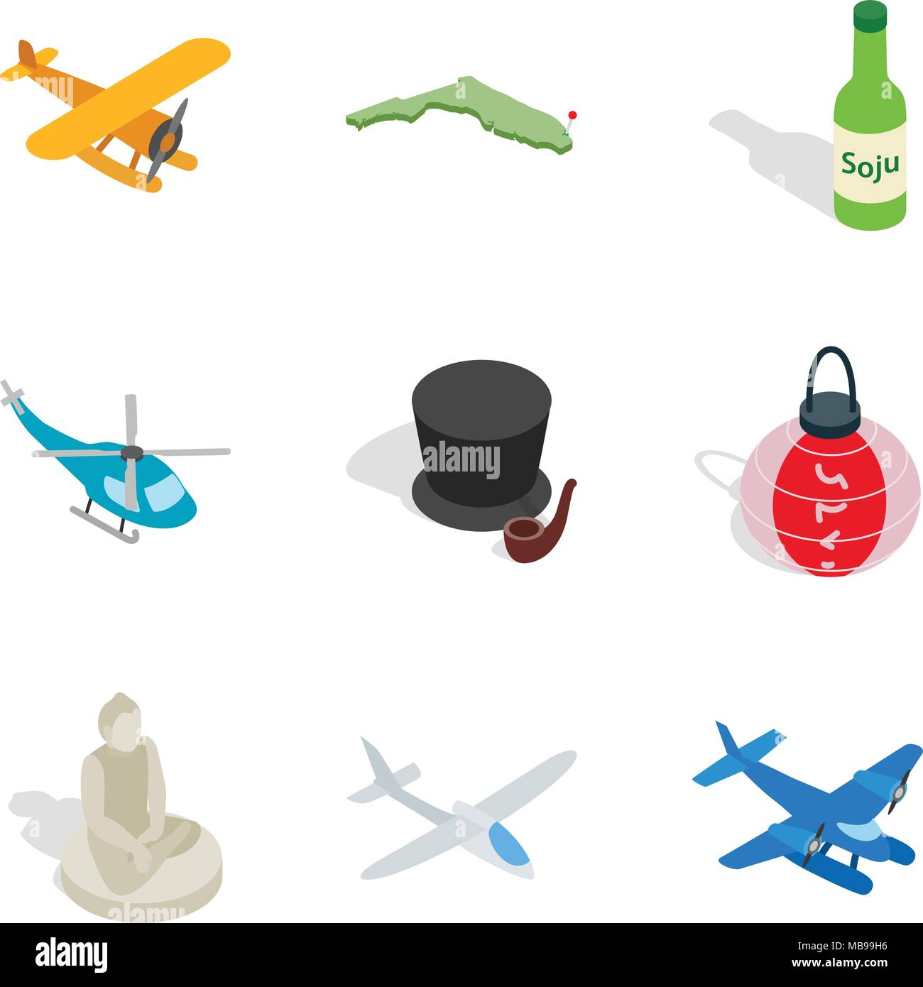 Resign icons set, isometric style Stock Vector