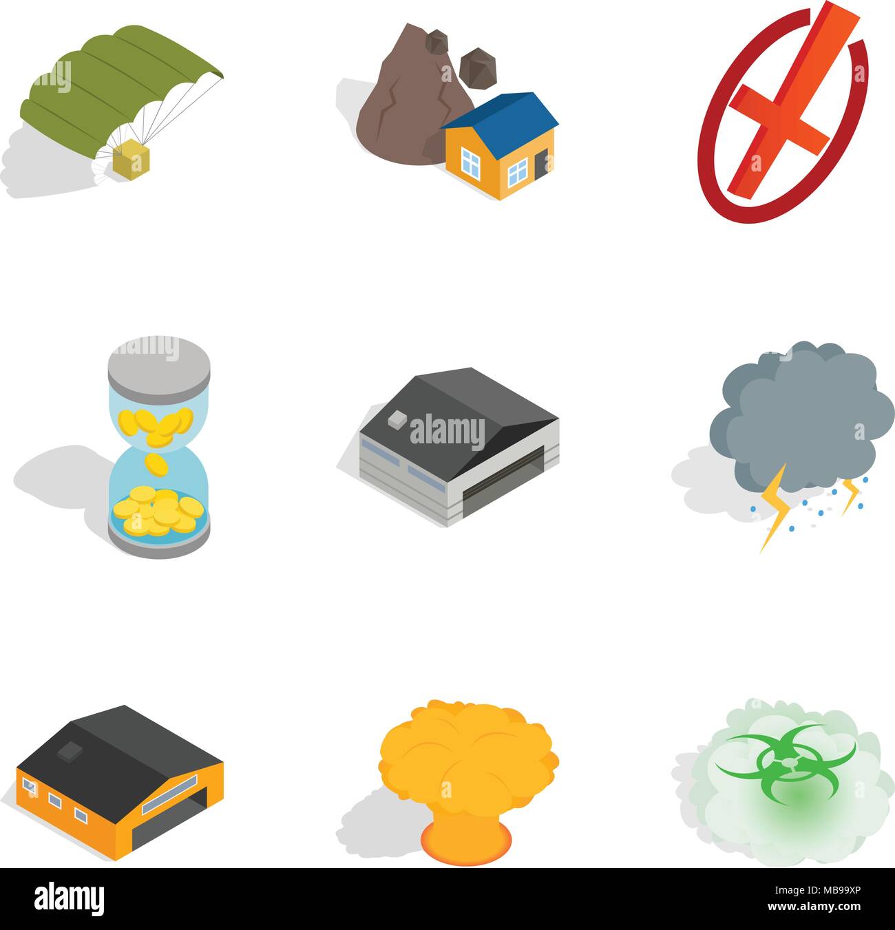 Militarist icons set, isometric style Stock Vector Image & Art - Alamy
