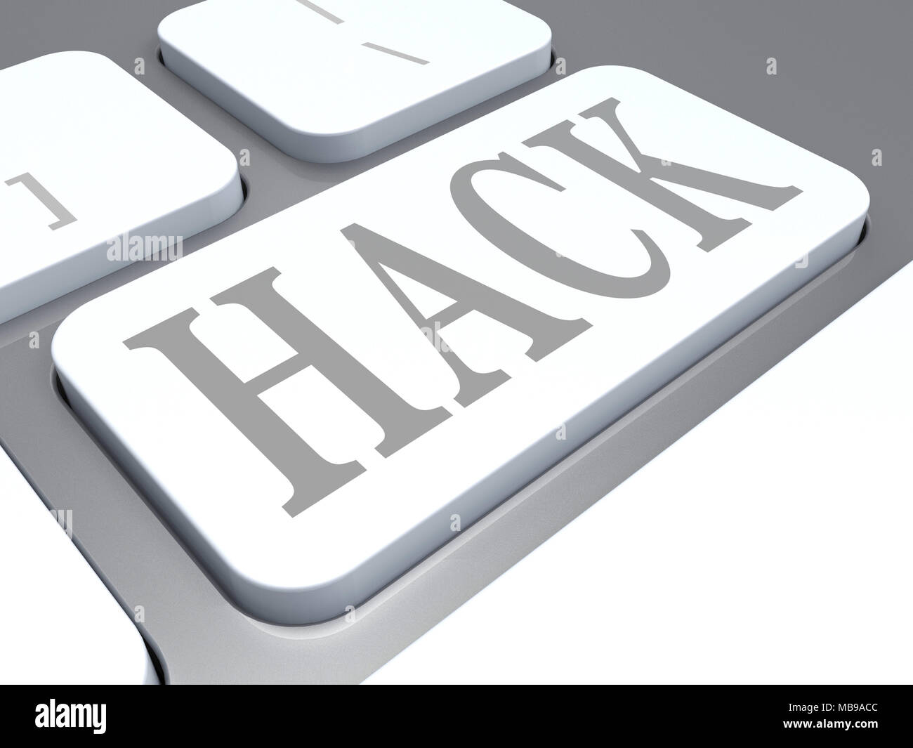 Hack Keyboard Key Shows Russian Hacking 3d Illustration Stock Photo Alamy