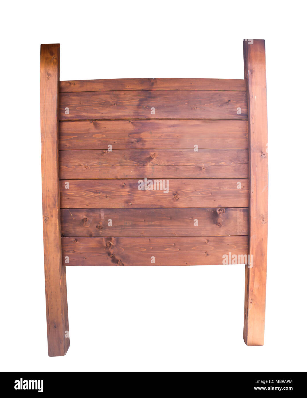 Old wooden billboard on white . isolated Stock Photo - Alamy