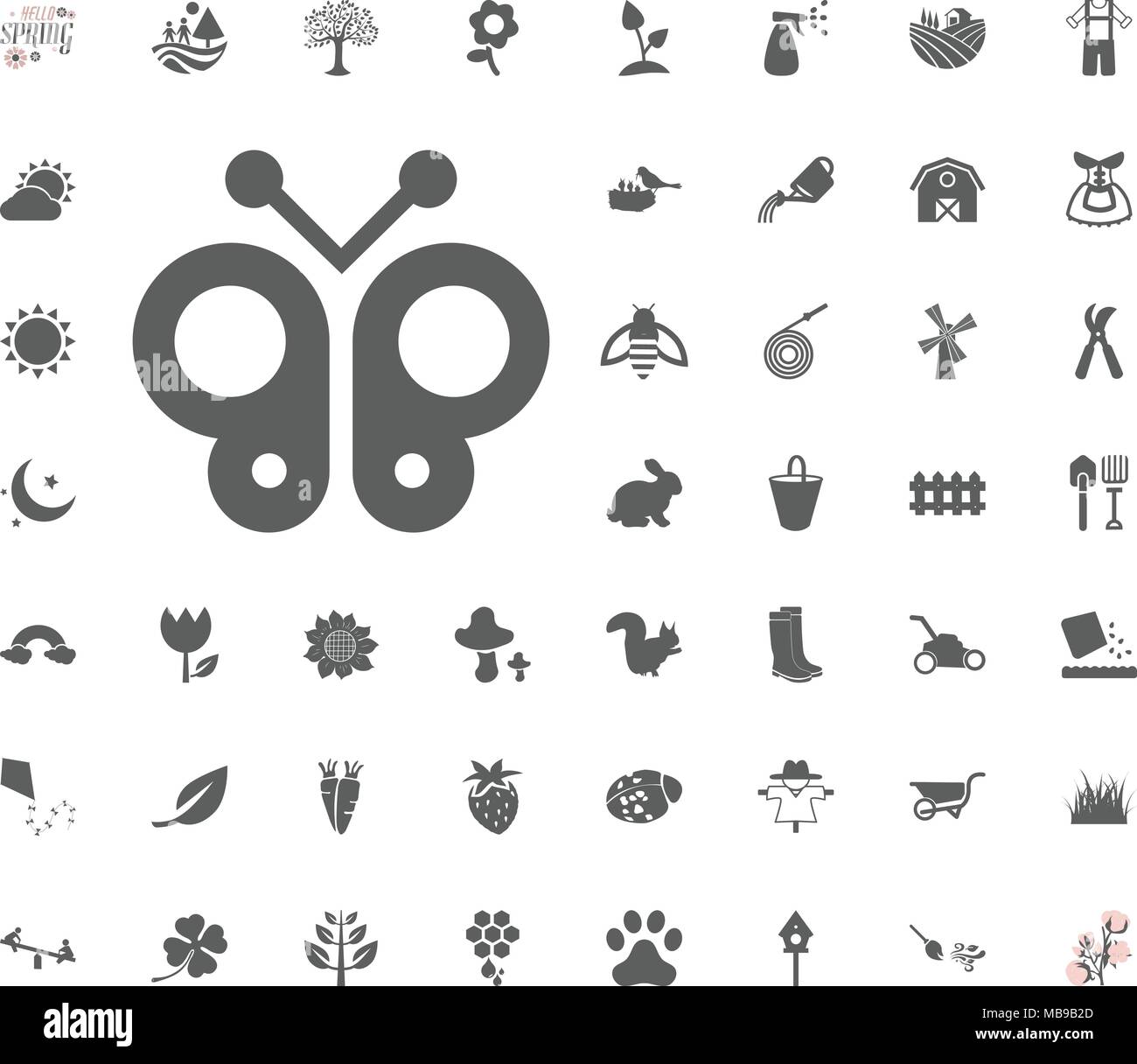 Butterfly icon. Spring vector illustration icon set Stock Vector Image ...