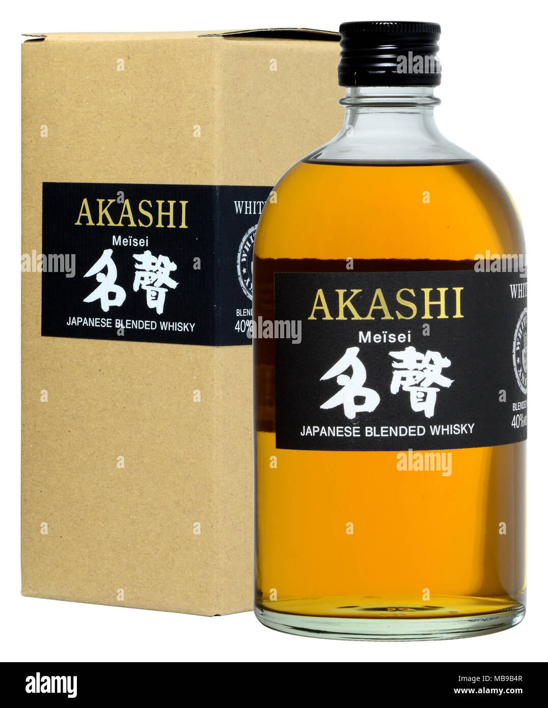 Japanese Whisky Akashi Meisei 50cl, 40%Vol Stock Photo
