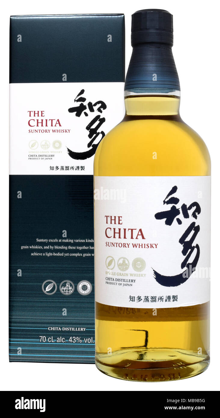 Japanese Whisky Suntory The Chita 70cl 43%Vol Stock Photo