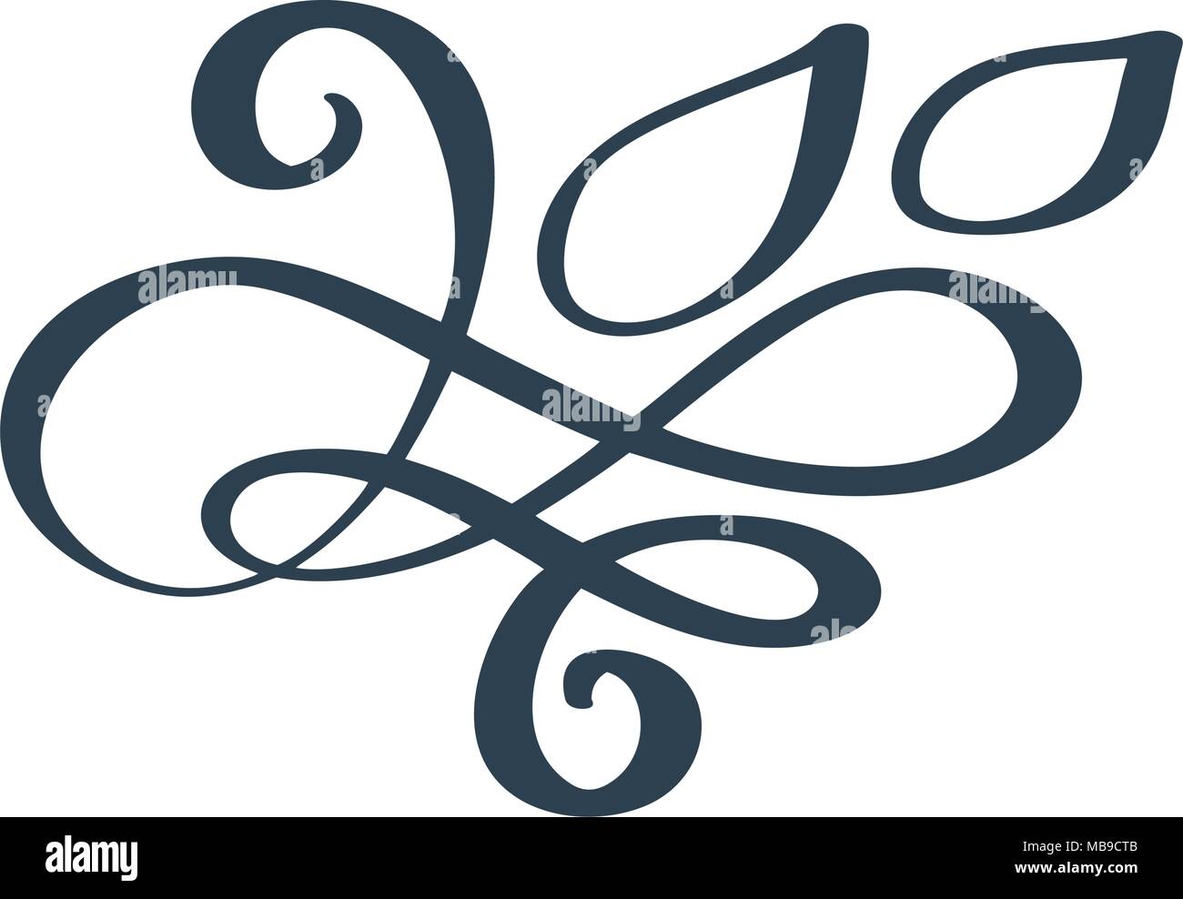 Hand drawn border flourish separator Calligraphy designer elements ...