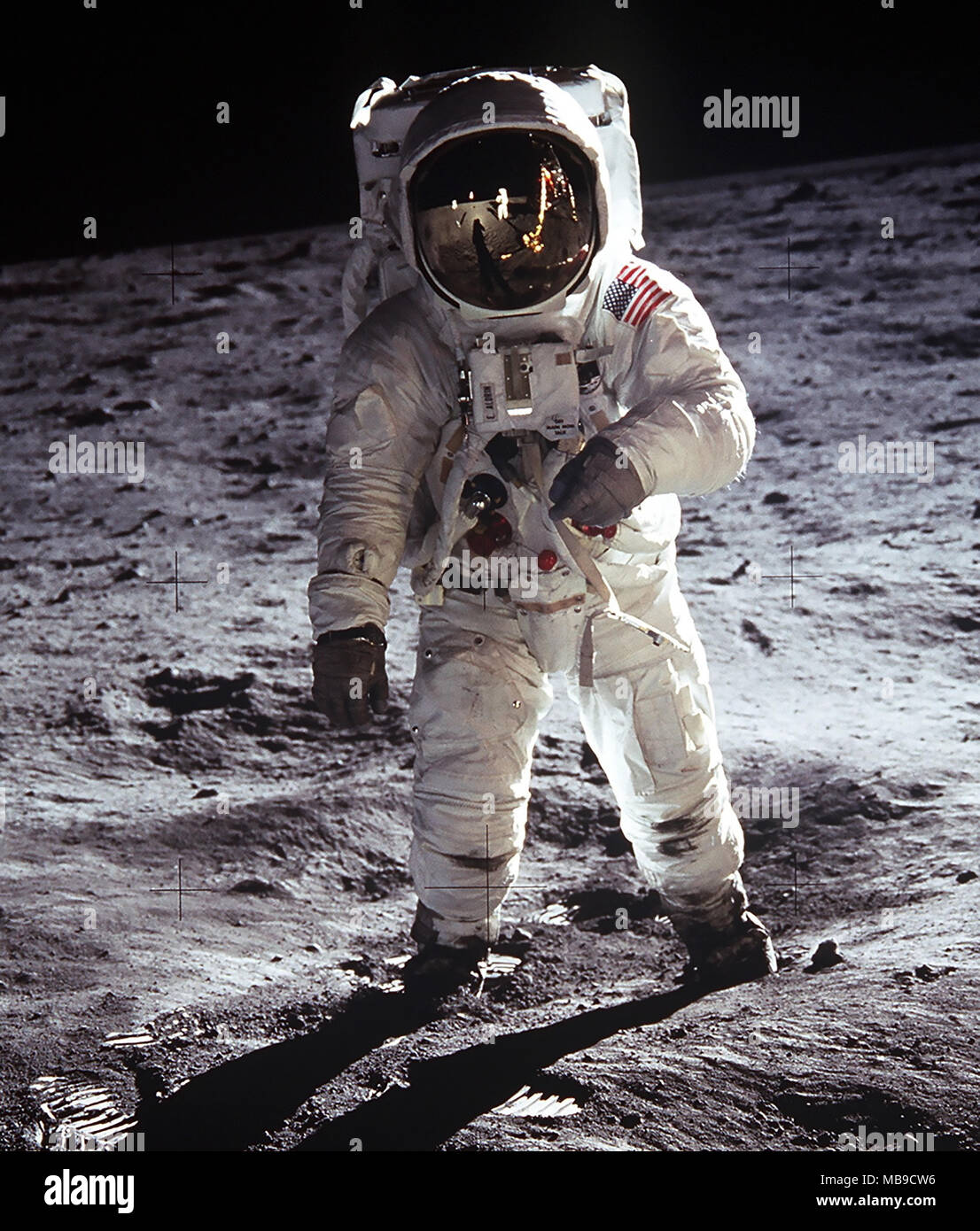 Lebensgrosse Pappaufsteller mit 25cm x 20cm foto Buzz Aldrin Mond-Landung