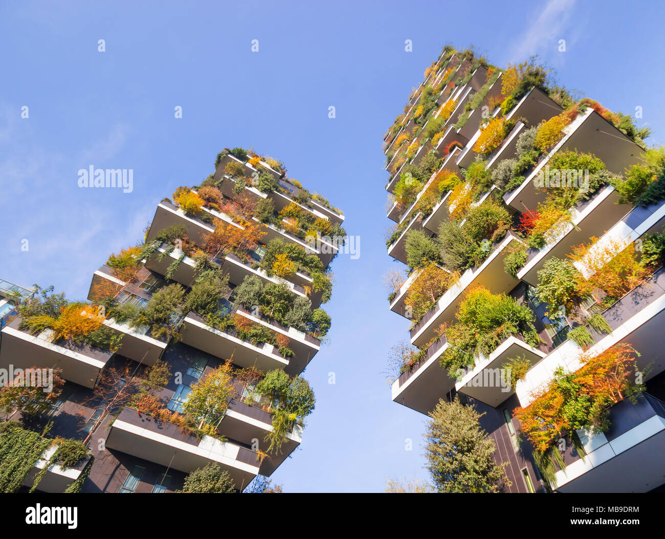 MILAN, ITALY, NOVEMBER 23, 2017 "Bosco Verticale" New and modern condo