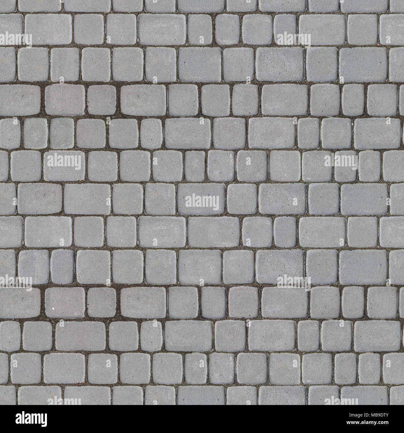 Seamless Tileable Texture of Gray Paving Slabs. Stock Photo