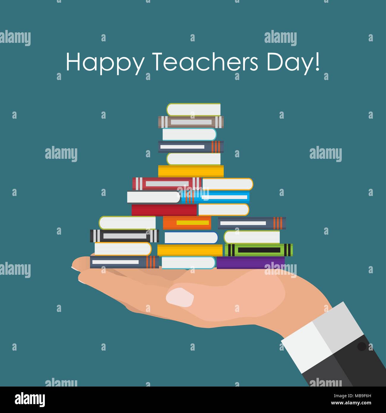 Happy teachers day concept background Vector Illustration Stock Vector