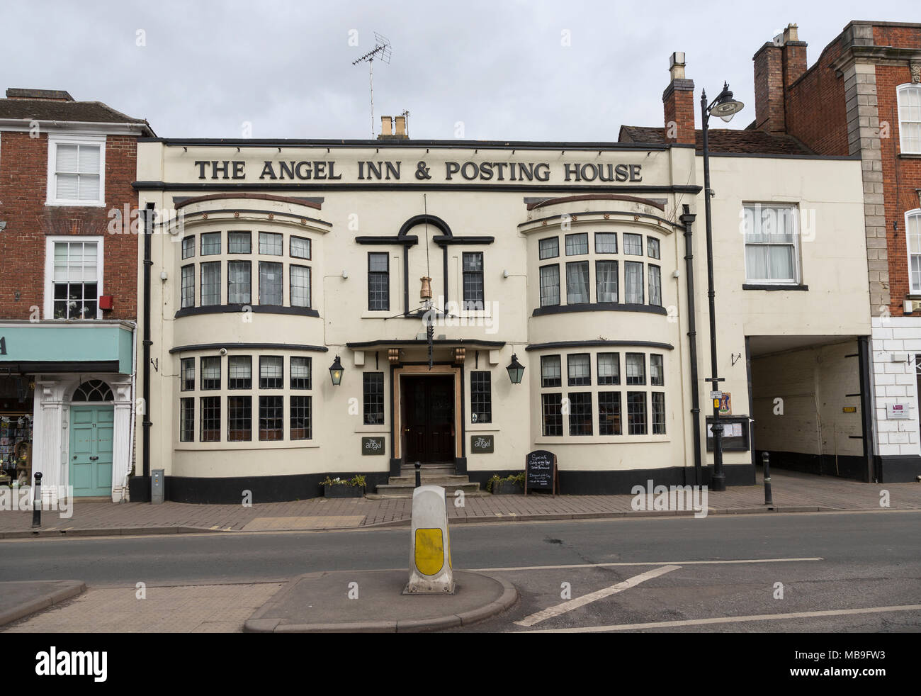 The Angel Inn and Posting House, Pershore, Worcestershire, England, UK Stock Photo