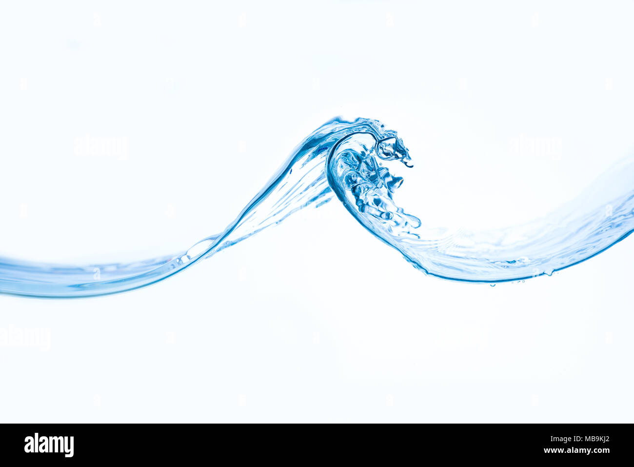 Wave of water against a white background Stock Photo