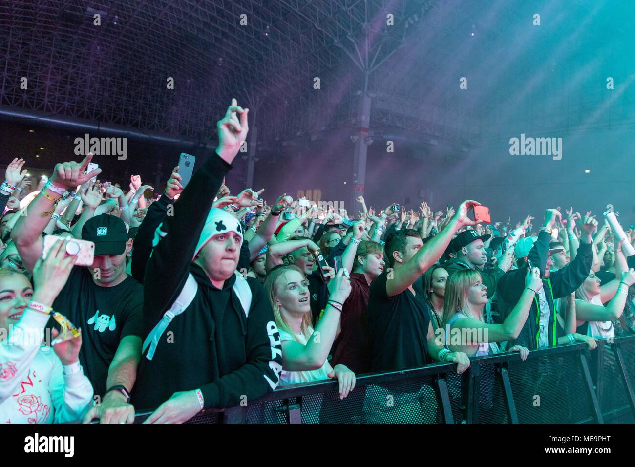 Chicago, Illinois, USA. 7th Apr, 2018. EDM artist MARSHMELLO performs ...