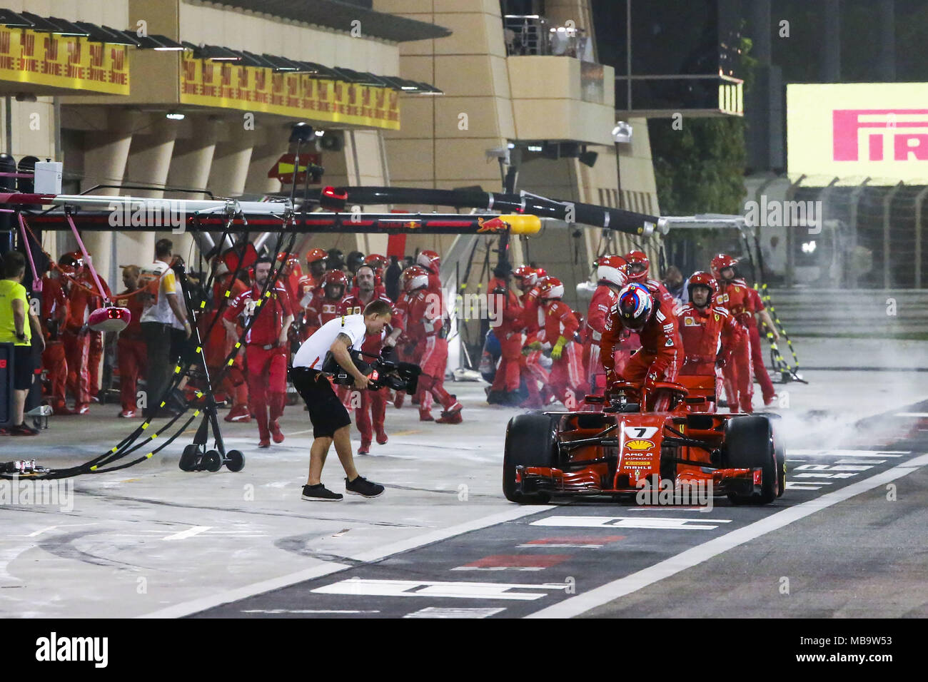 Sakhir Bahrain 08th Apr 2018 Raikkonen Kimi Fin Scuderia
