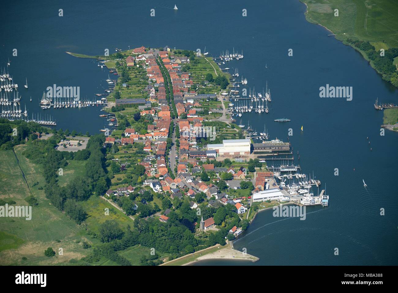 Arnis, Germany. 06th June, 2016. View of the town of Arnis, on the ...