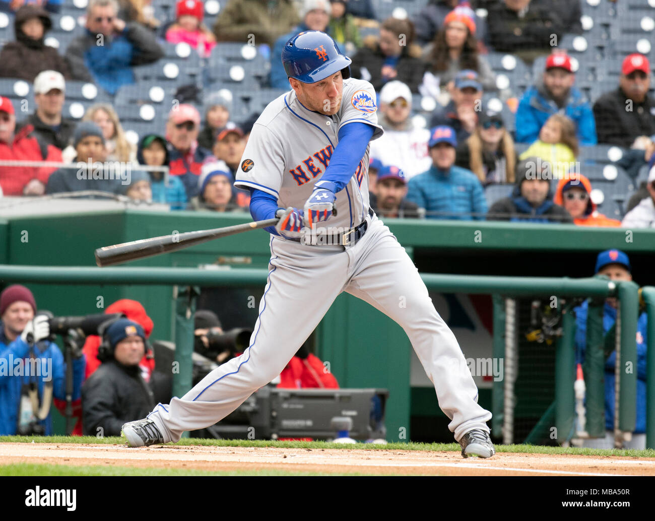 Washington, United States Of America. 03rd Sep, 2019. New York Mets  shortstop Luis Guillorme (13) and third baseman Todd Frazier (21) converse  in the dugout prior to the game against the Washington