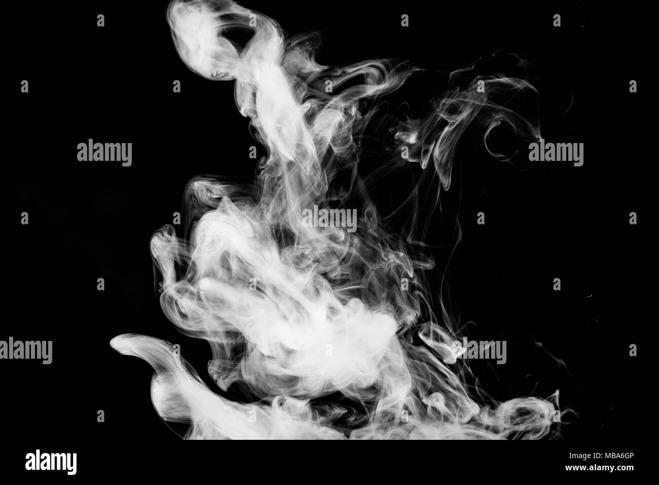 White cloud smoke on black isolated background Stock Photo - Alamy