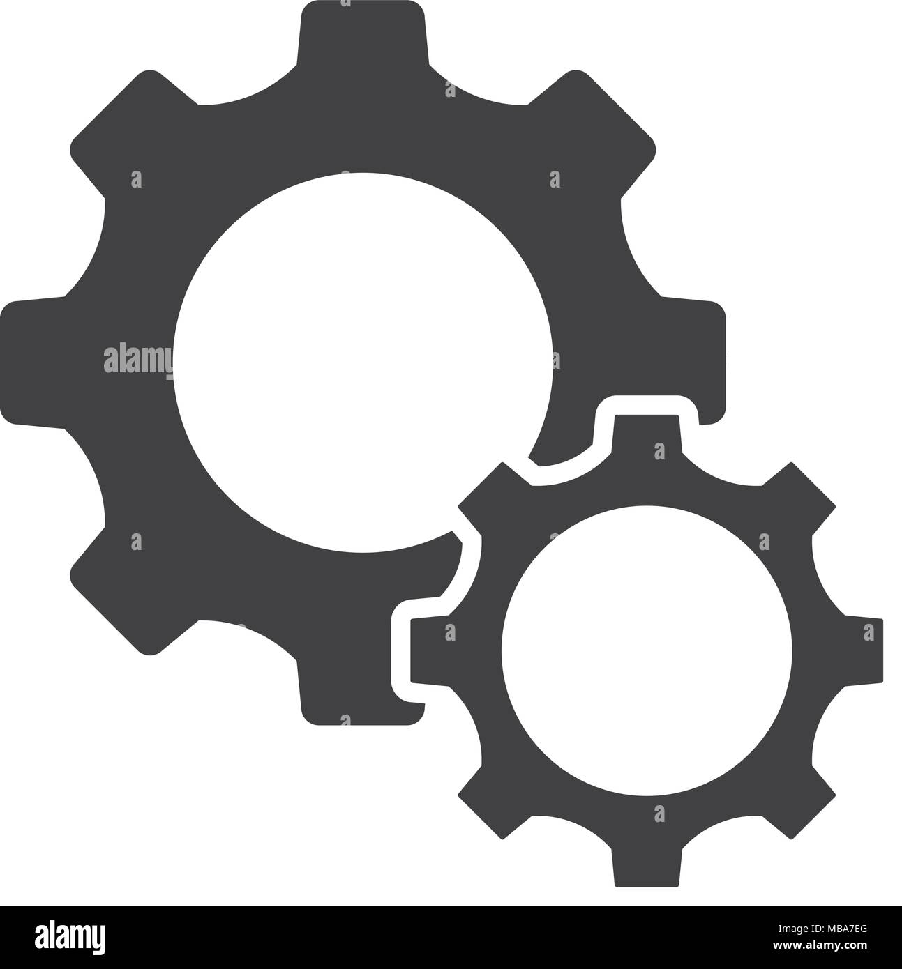 Settings icon on white background. Vector illustration Stock Vector ...