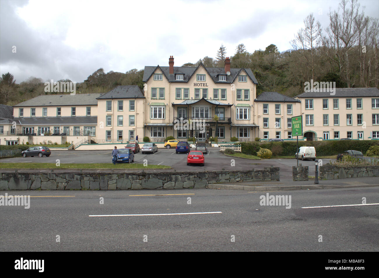 Eccles Hotel, Glengarriff, west cork, ireland, dating from the mid 1700's. Glengarriff is a popular tourist destination on the coast of west cork. Stock Photo