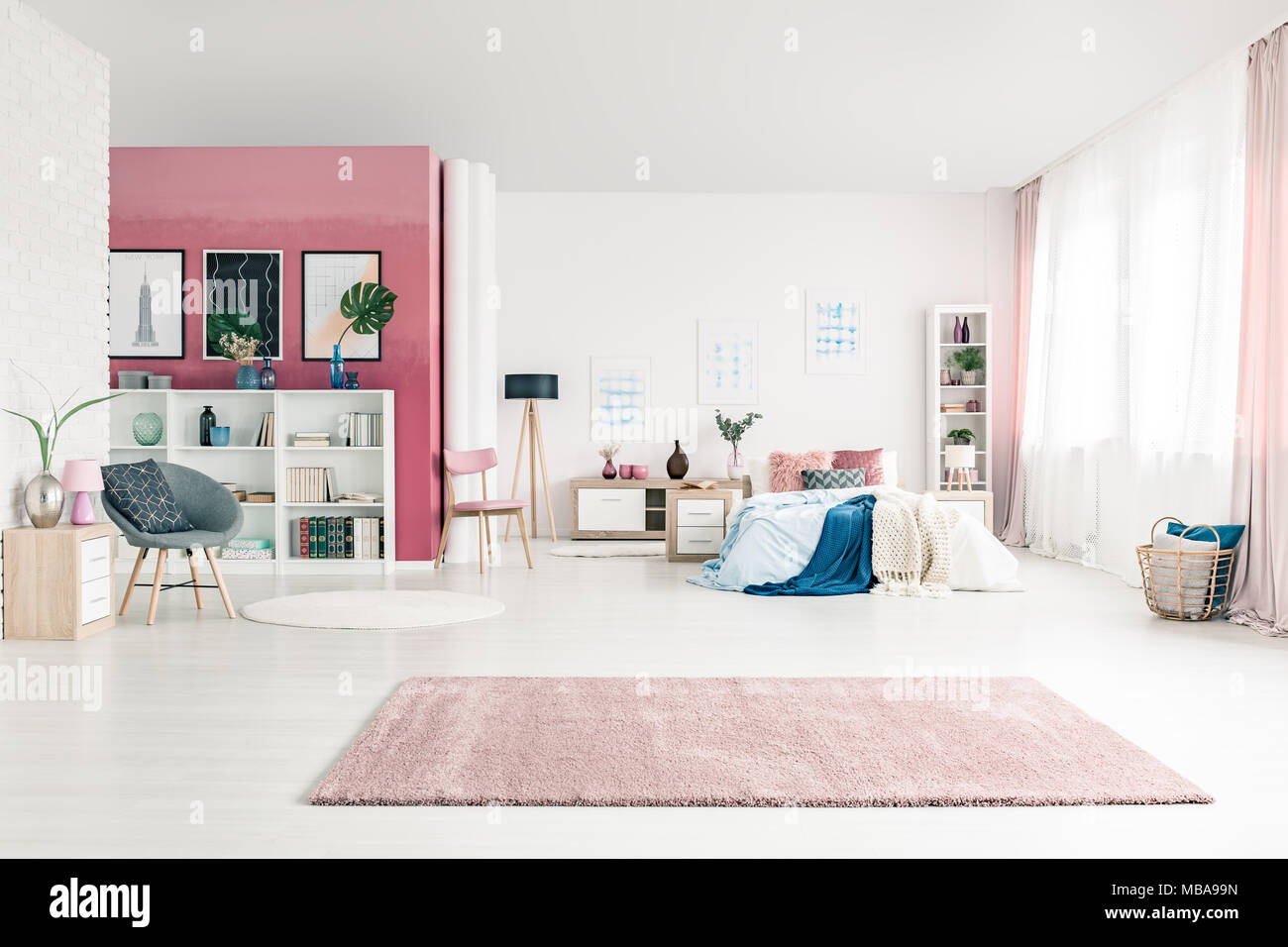 Interior Room With Big Bed Stock Photos Interior Room With