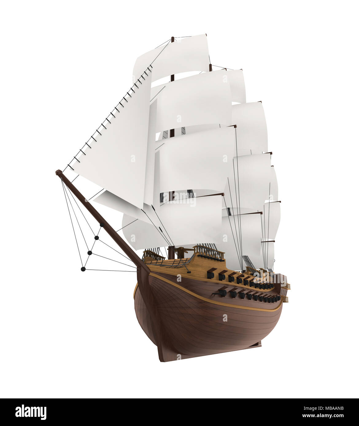 Sail Ship Isolated Stock Photo - Alamy