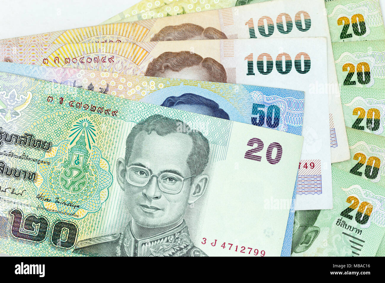 Currency banknotes spread across frame thai baht in various denomination Stock Photo Alamy Currency banknotes spread across frame thai baht in various denomination Stock Photo Alamy
