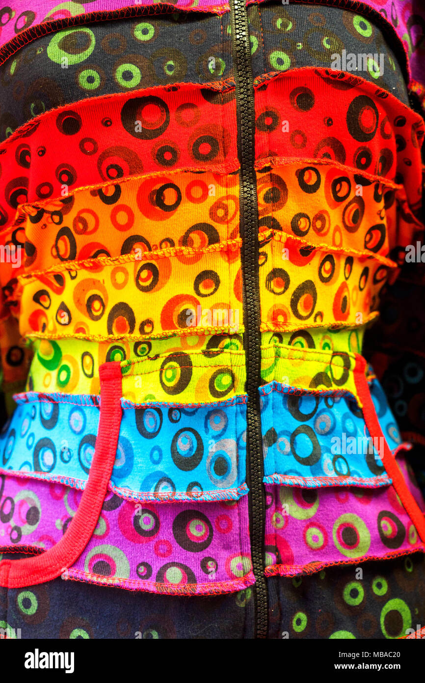 Coloured shirts in Camden market - London, England Stock Photo