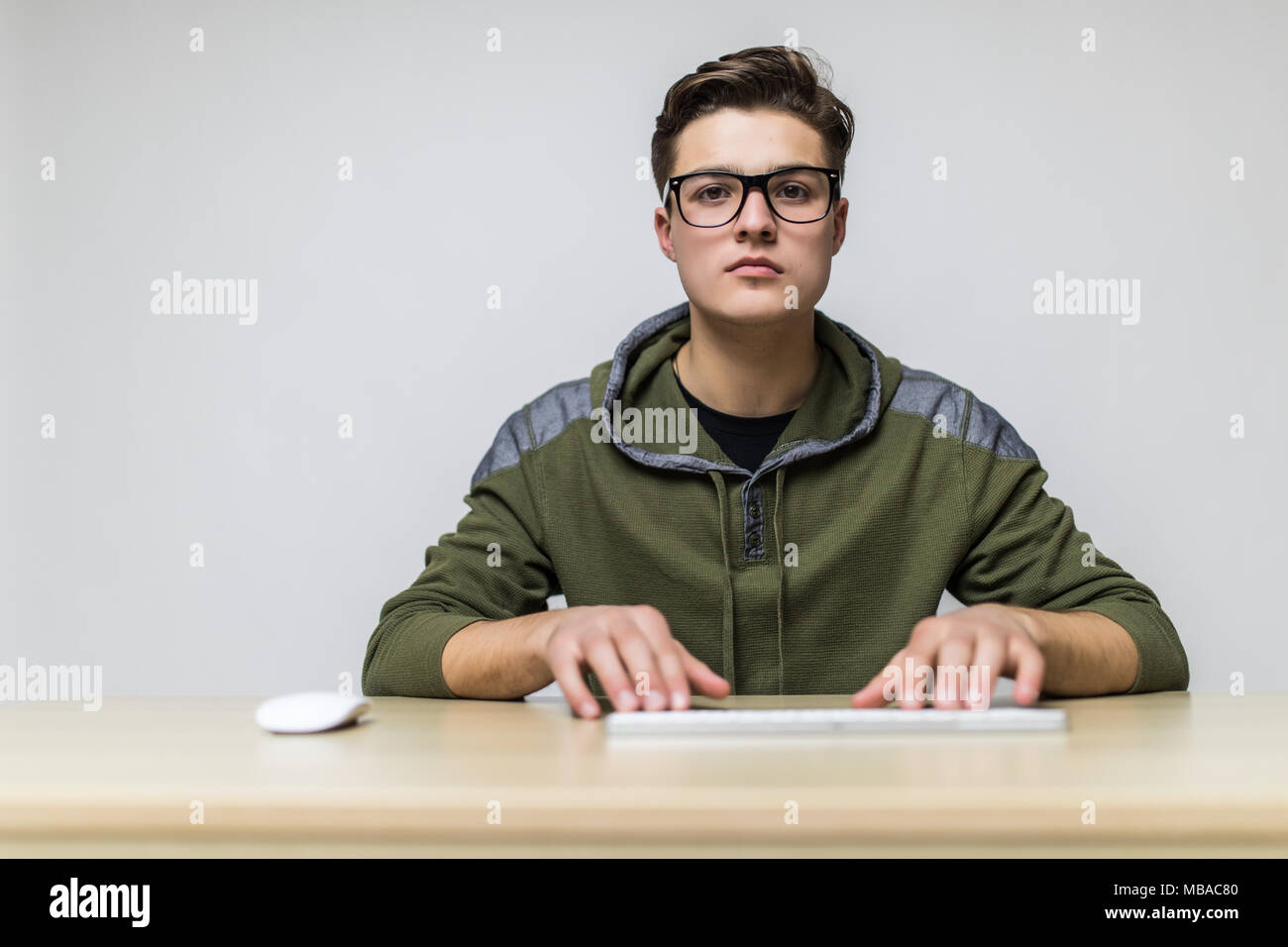 Close up shot male typing hi-res stock photography and images - Alamy