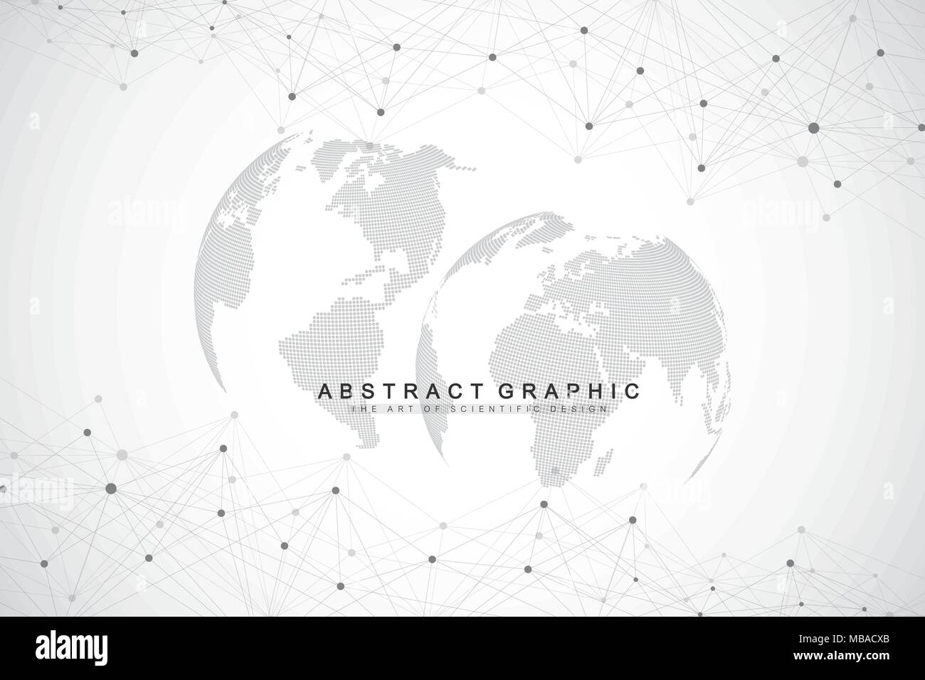 Big data complex world globe. Graphic abstract background communication ...