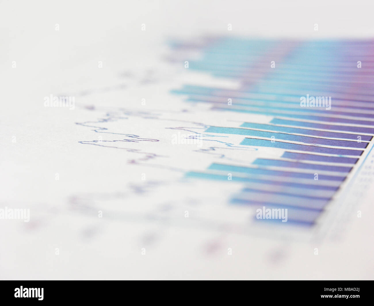 Concept image of data collection and statistical work:the busine Stock Photo
