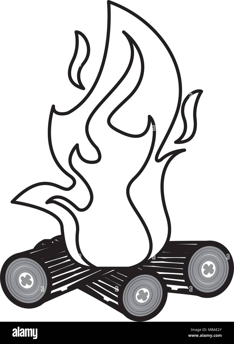 campfire flame isolated icon Stock Vector Image & Art - Alamy