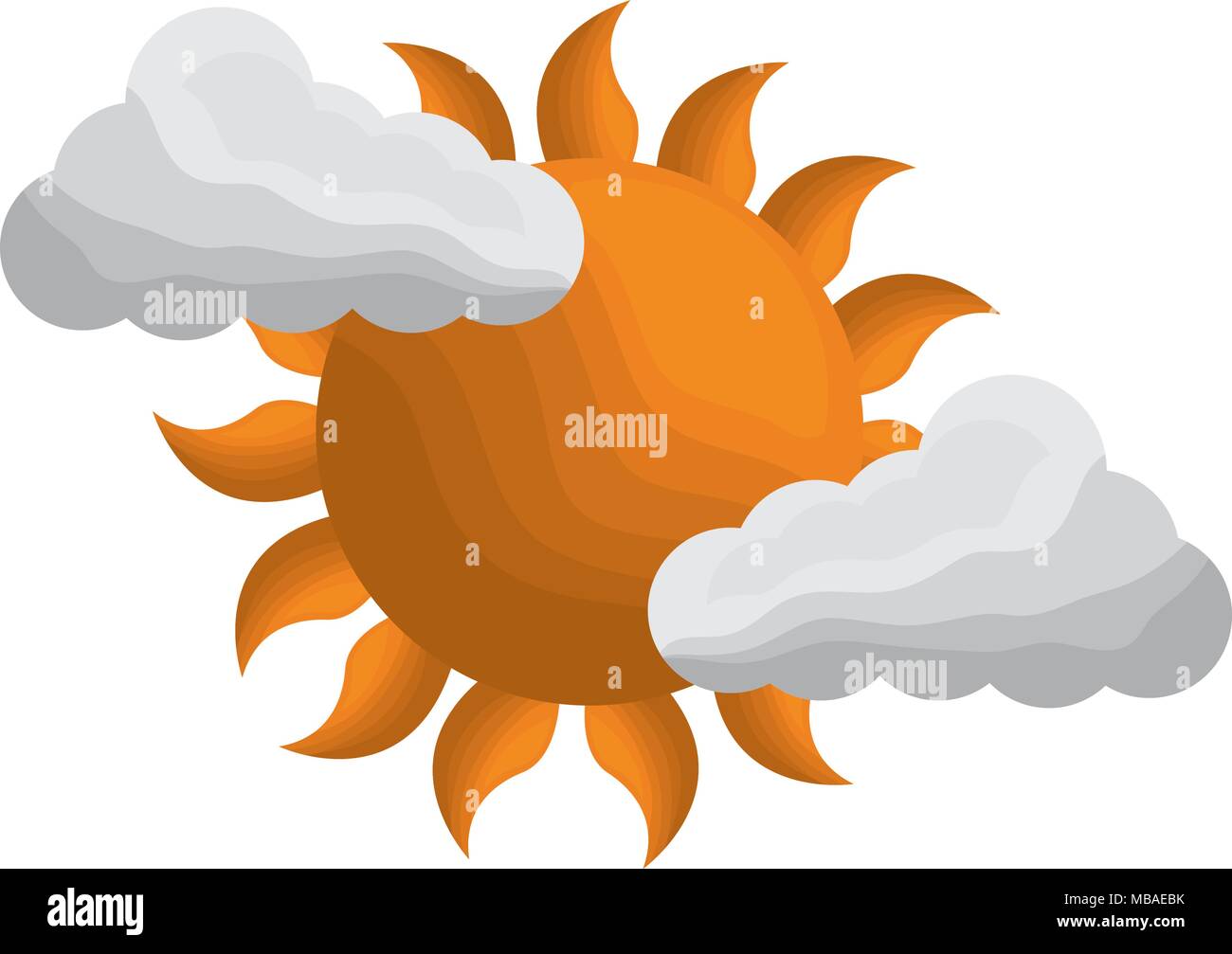 cloud weather climate with sun Stock Vector Image & Art - Alamy