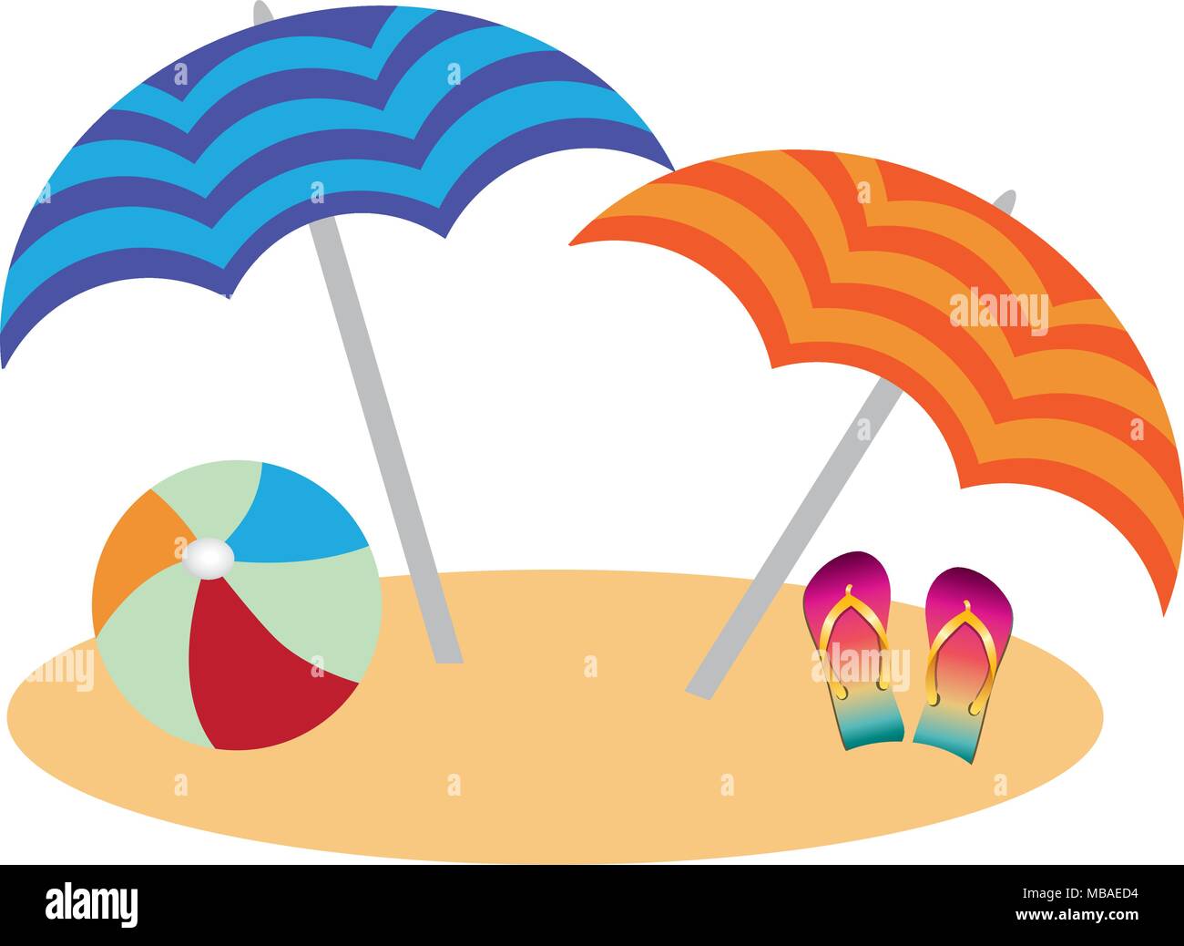 Two flip flops Stock Vector Images - Alamy