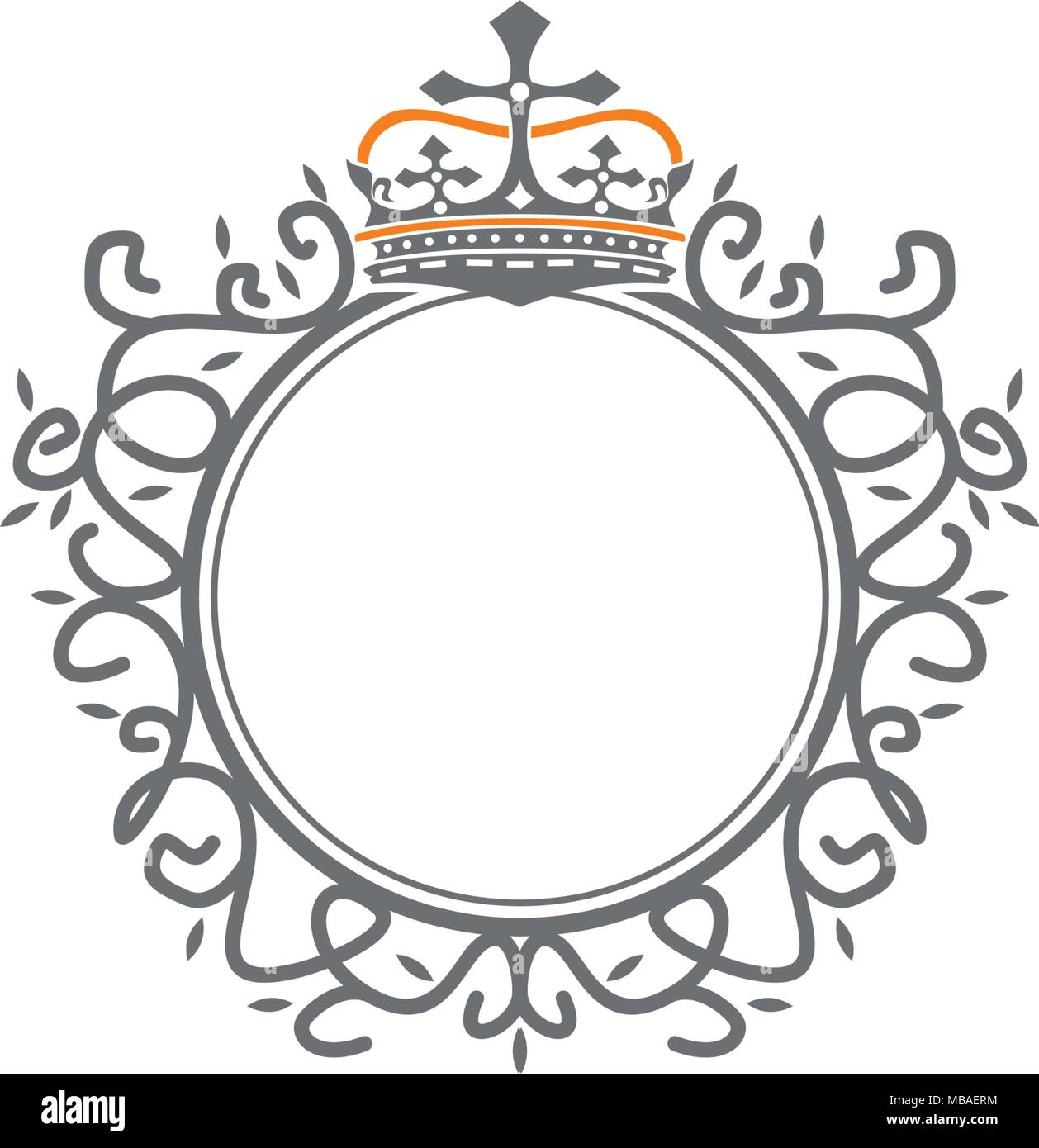Crown Leaf Logo Design Template Vector Stock Vector Image & Art - Alamy