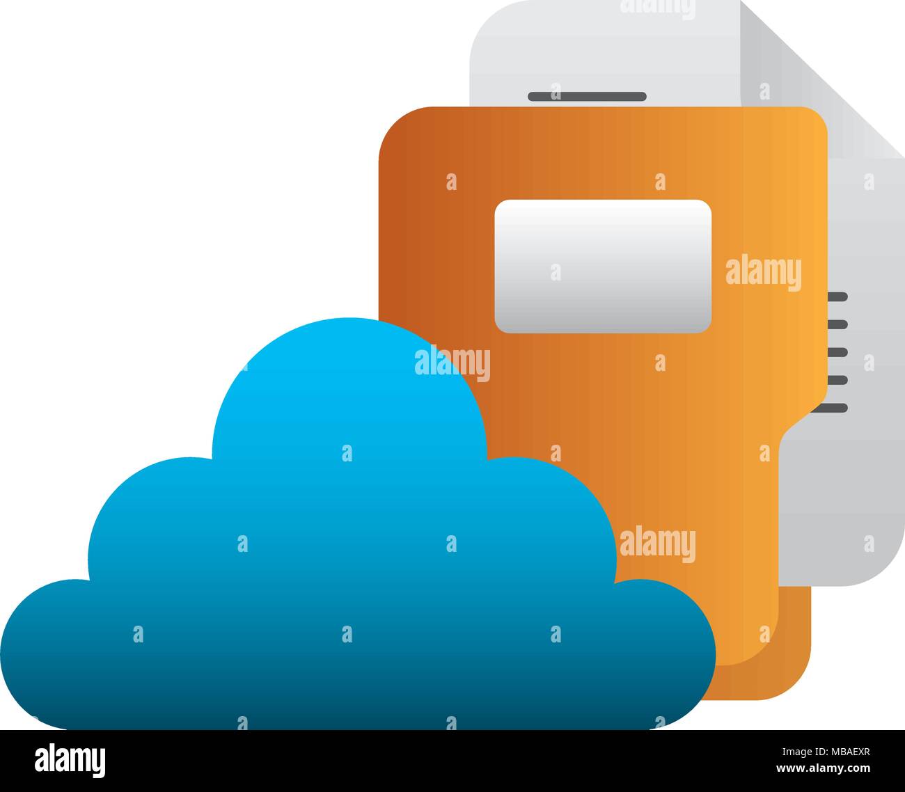 cloud computing with folder Stock Vector Image & Art - Alamy