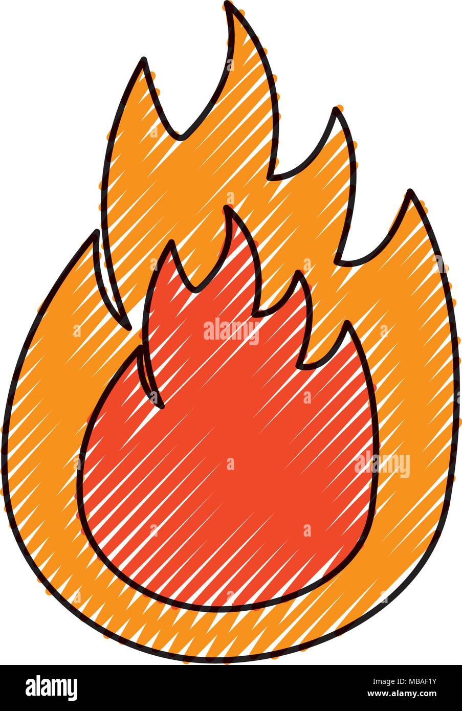 fire flame isolated icon Stock Vector Image & Art - Alamy
