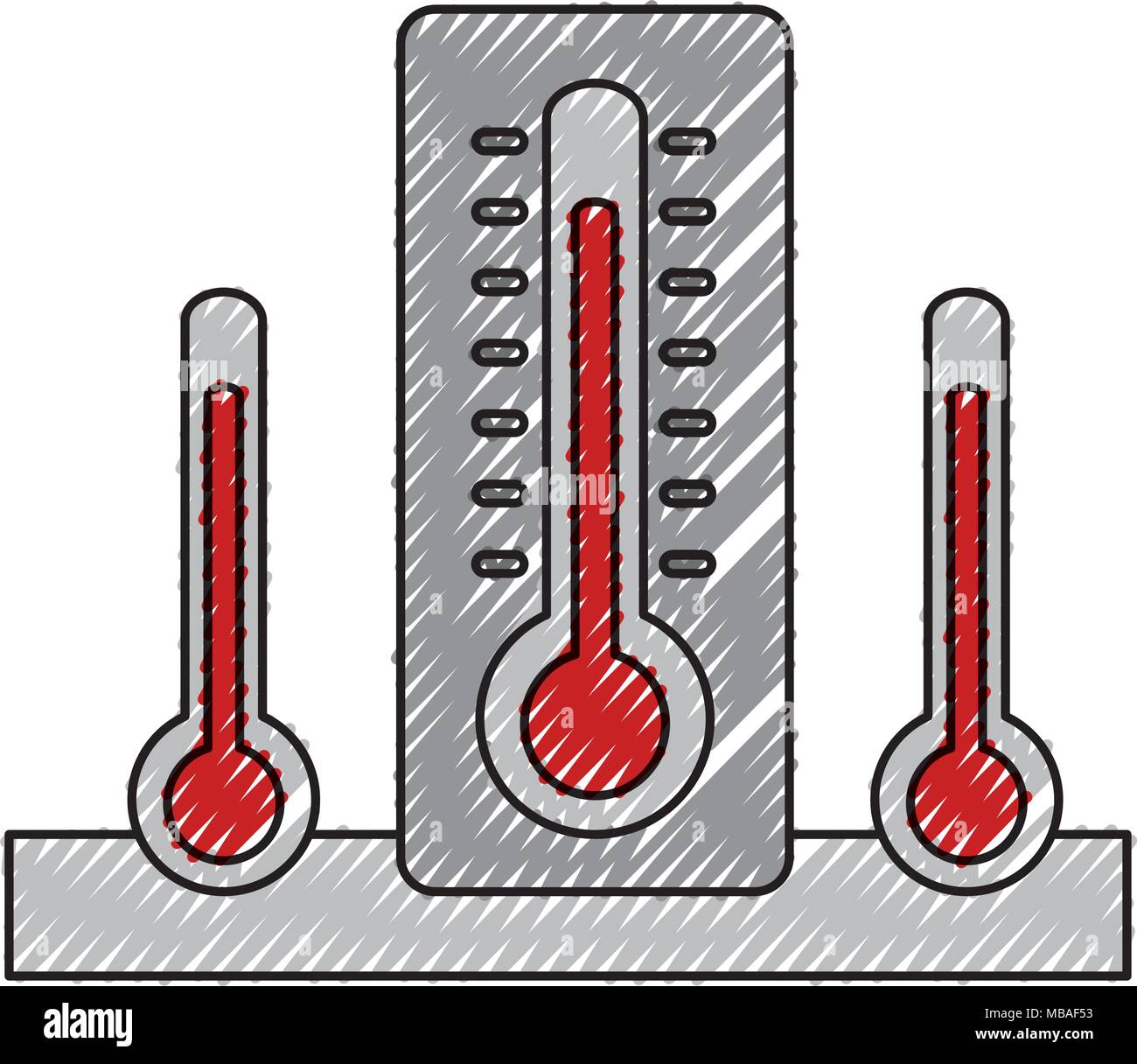 Hot weather symbol. Thermometer with red temperature indicator Stock Vector  Image & Art - Alamy