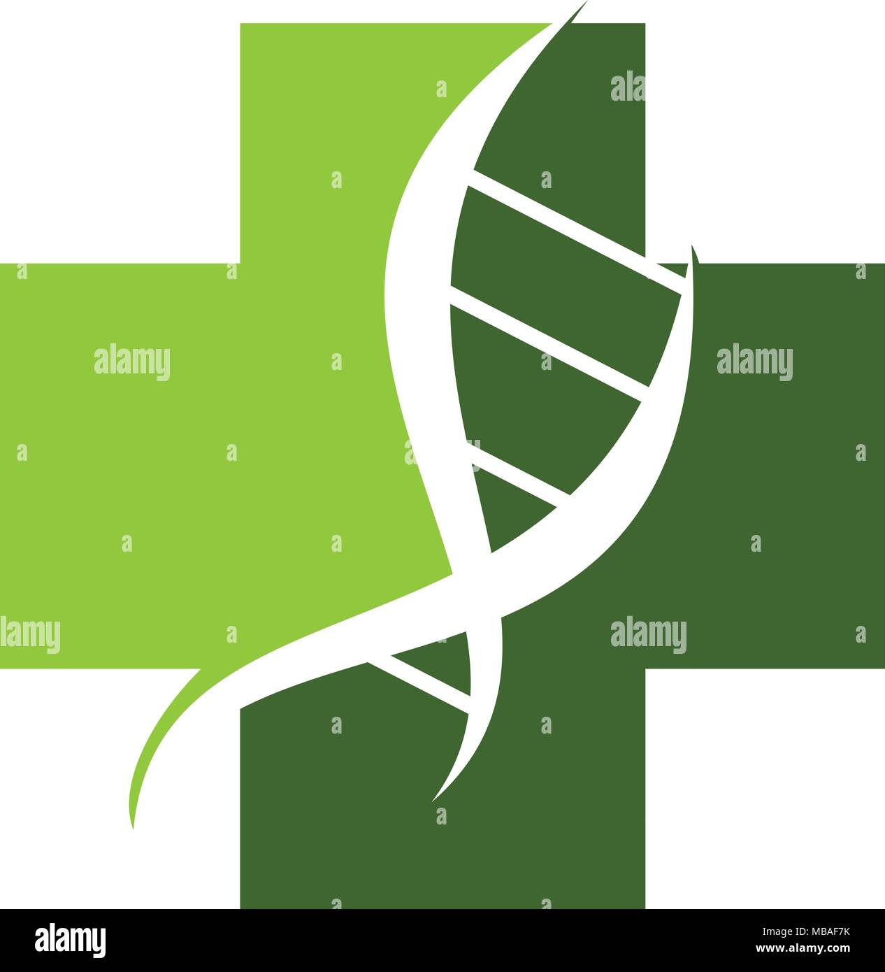 DNA Cross Logo Design Template Vector Stock Vector