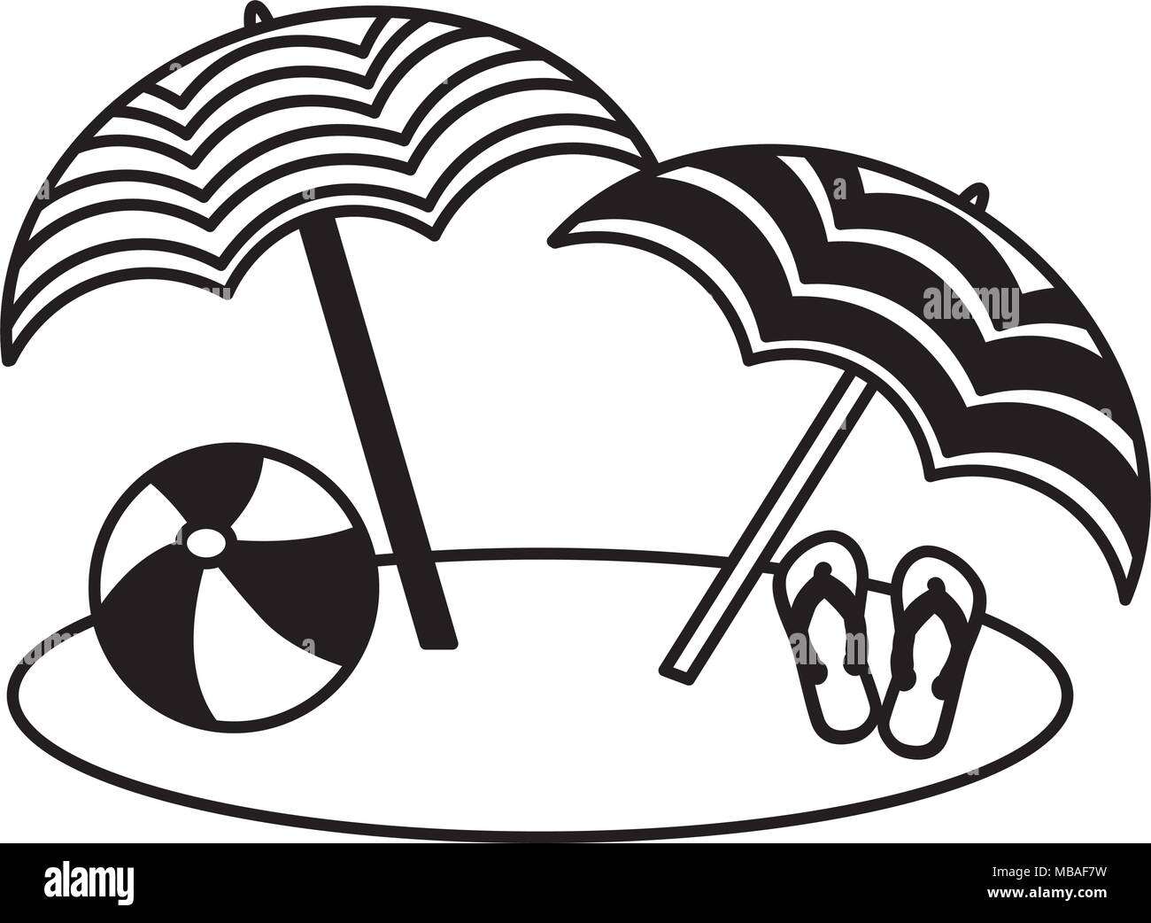 Two flip flops Stock Vector Images - Alamy